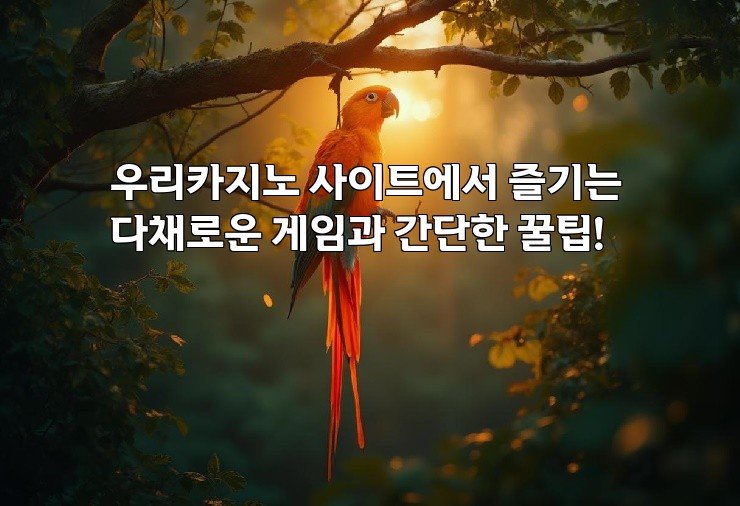 우리카지노 사이트에서 즐기는 다채로운 게임과 간단한 꿀팁!